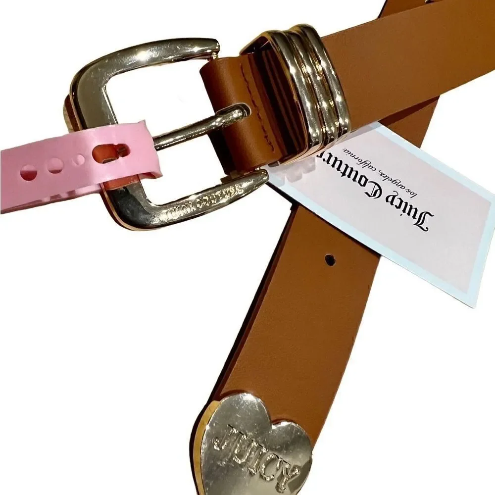 Juicy Couture belt brown gold hardware size L/XL (NWT)